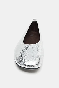 METALLIC BALLET FLATS