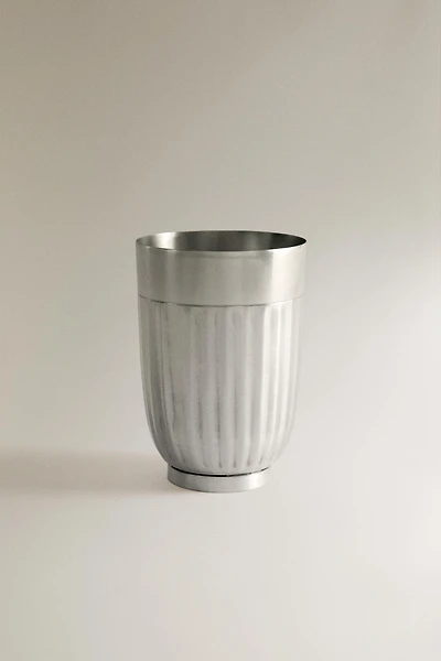VERRE À DENTS MÉTAL ONDULÉ