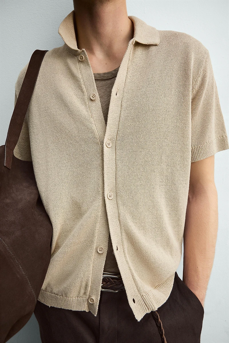 RELAXED FIT KNIT SHIRT