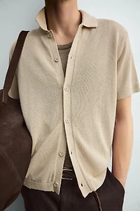 RELAXED FIT KNIT SHIRT