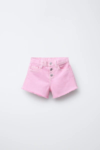 MOM FIT TWILL BERMUDA SHORTS