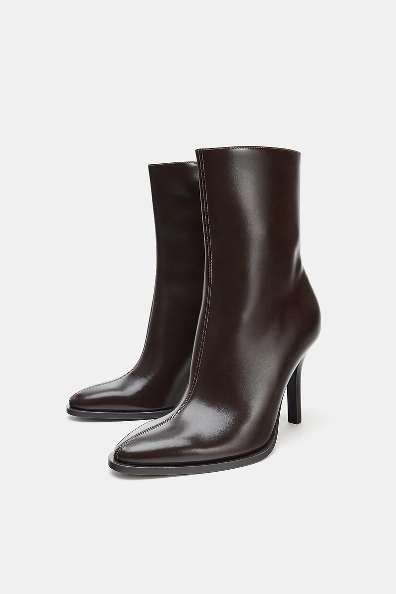 HIGH HEELED ANKLE BOOTS