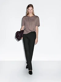T-shirt manches courtes fermeture asymétrique