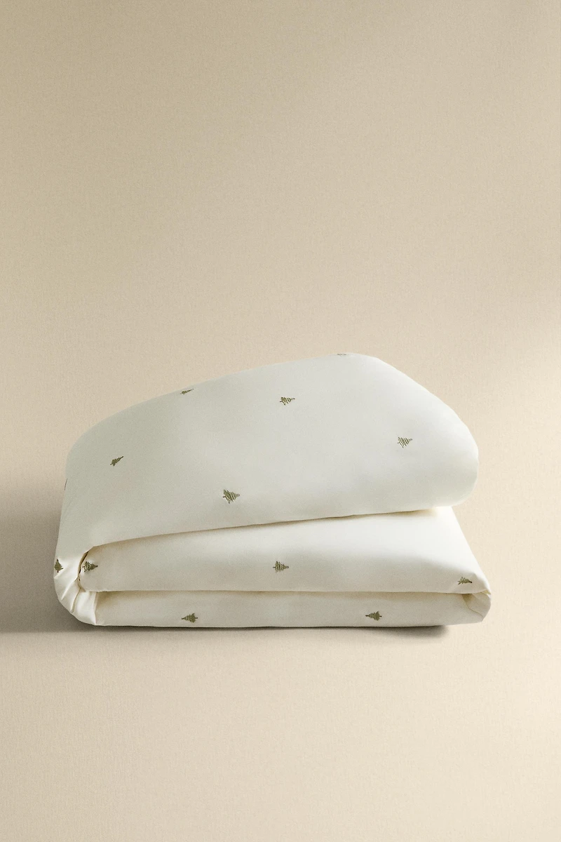 EMBROIDERED SATEEN CHRISTMAS DUVET COVER