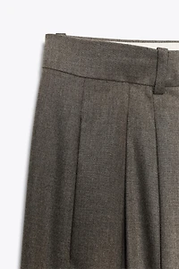 WIDE LEG PLEATED PANTS ZW COLLECTION