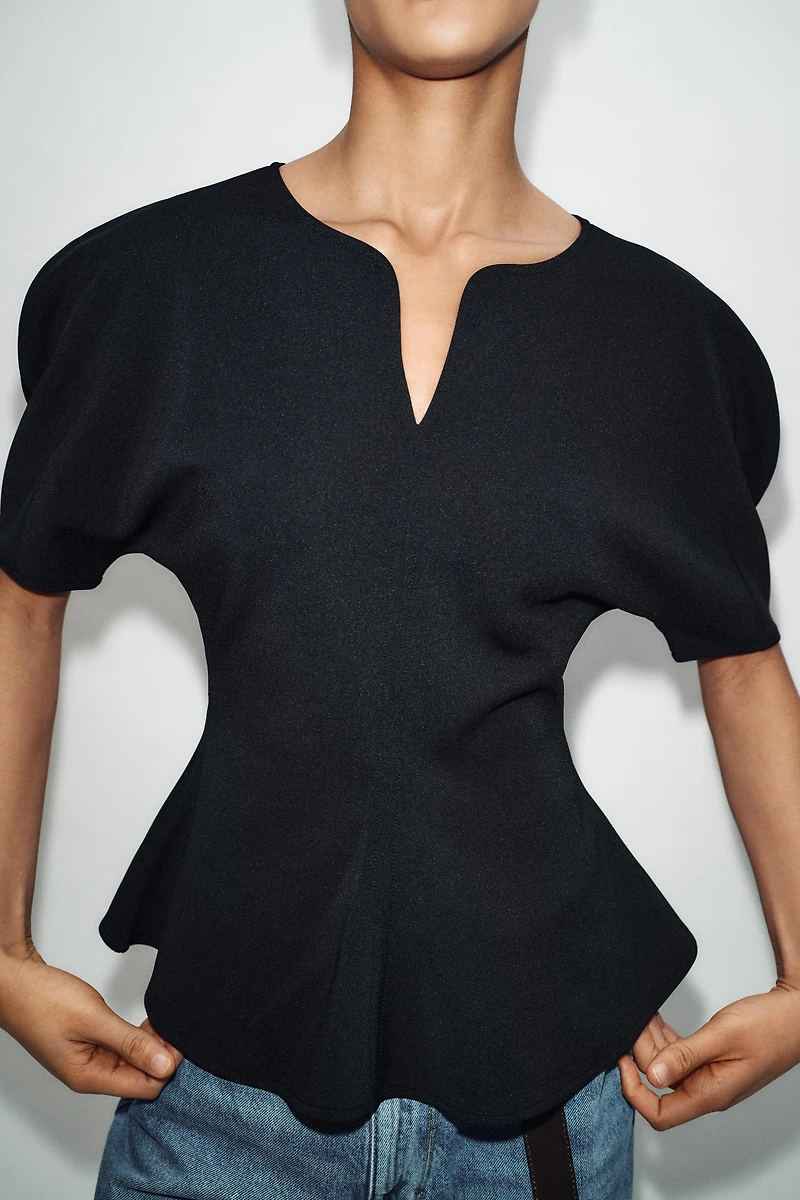 SOFT PEPLUM TOP