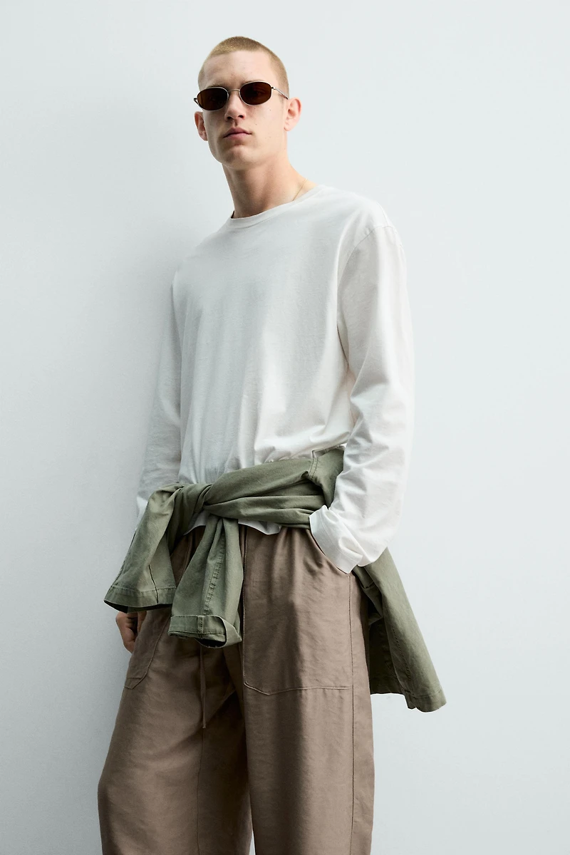 RELAXED FIT FLOWY PANTS