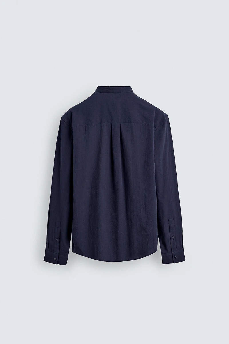 WRINKLE EFFECT POLO SHIRT