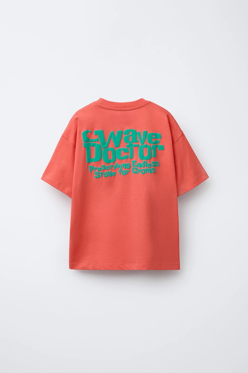RAISED TEXT T-SHIRT