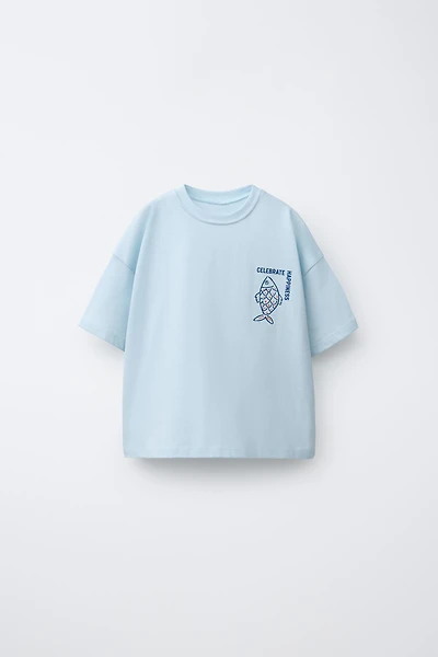T-SHIRT À IMPRIMÉ POISSONS