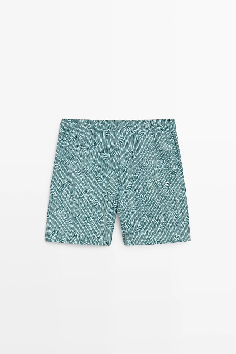 Printed swimming trunks