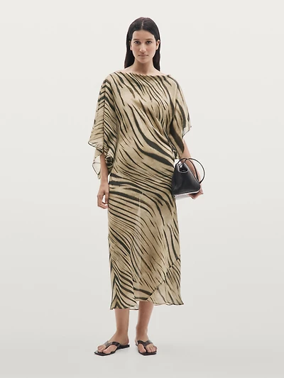 Long animal print dress