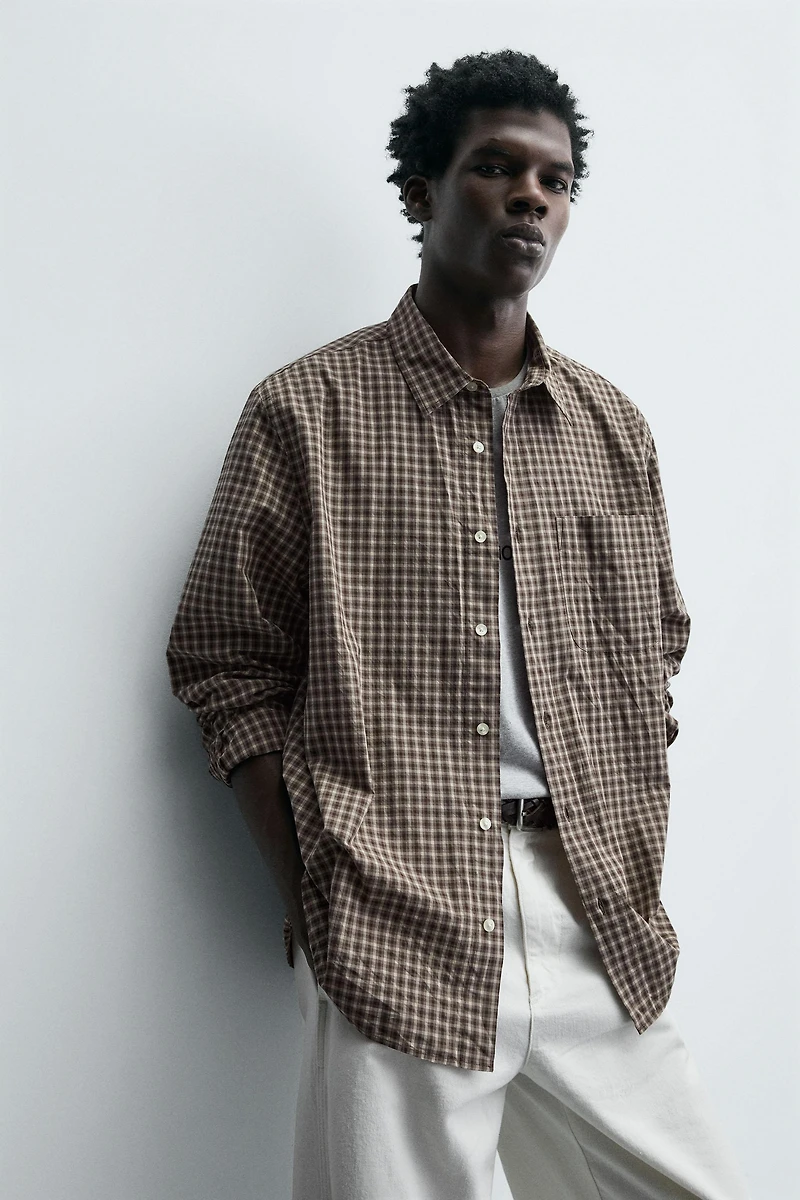 CHEMISE RELAXED FIT À CARREAUX