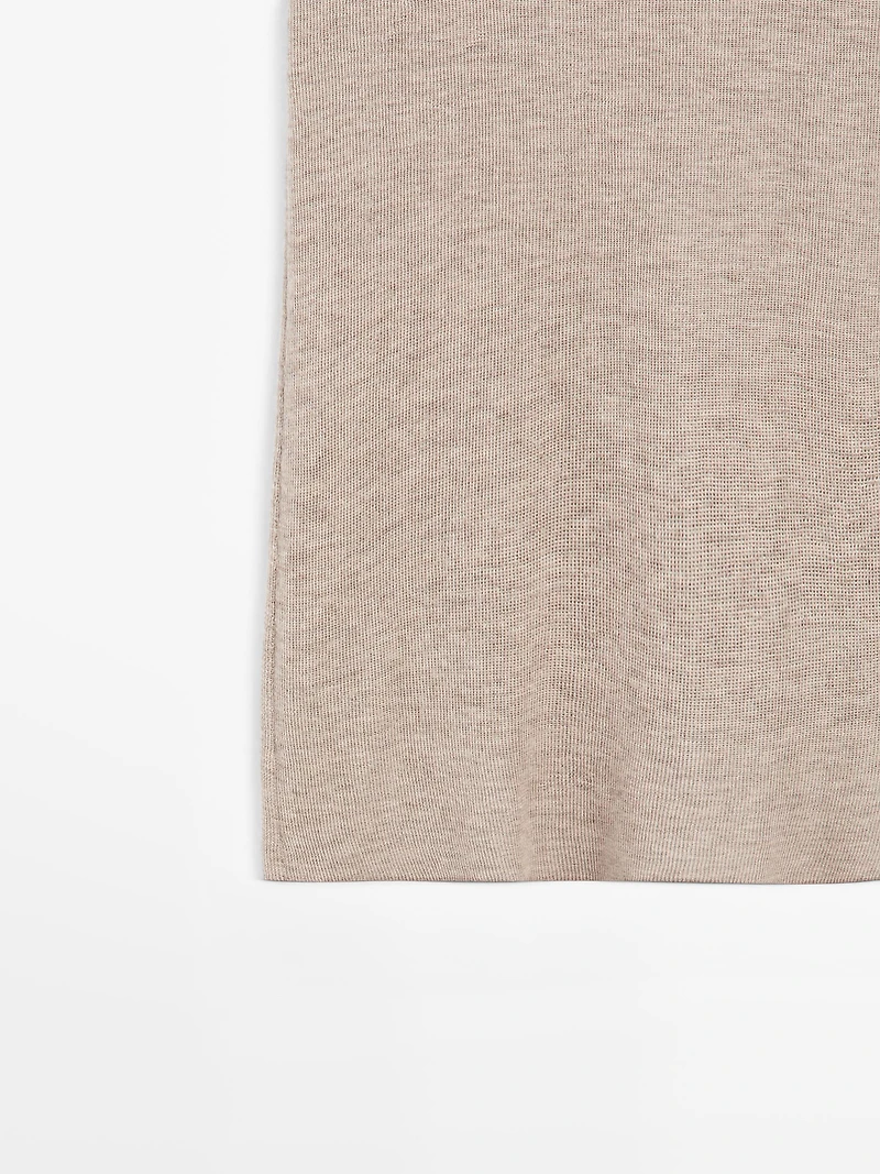 Long strappy knit top 100% cashmere - LIMITED