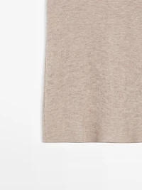 Long strappy knit top 100% cashmere - LIMITED