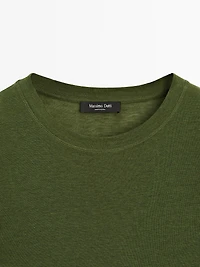 Long sleeve T-shirt with ribbed trims