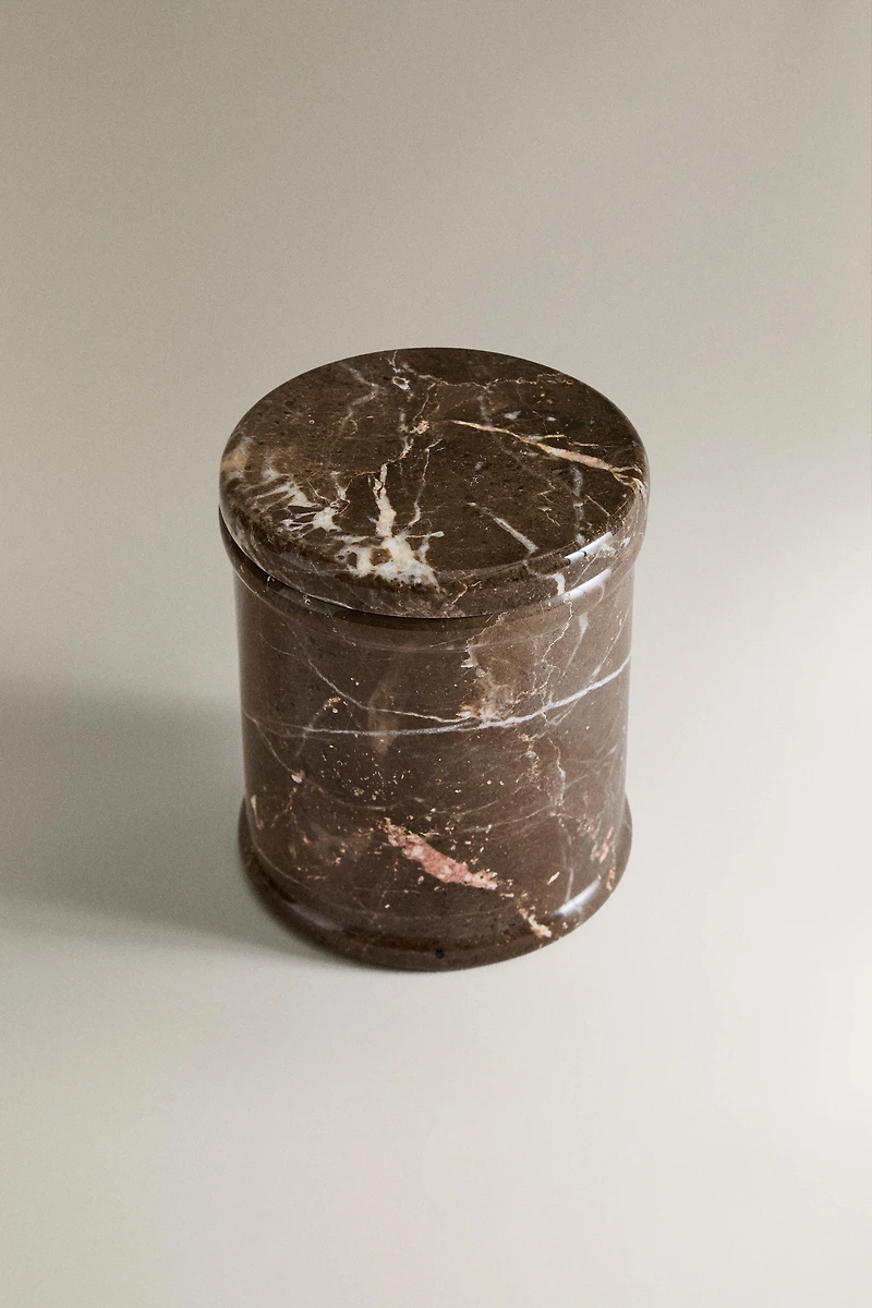 RÉCIPIENT COUVERCLE BOUGIES MARBRE