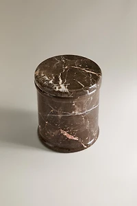 RÉCIPIENT COUVERCLE BOUGIES MARBRE