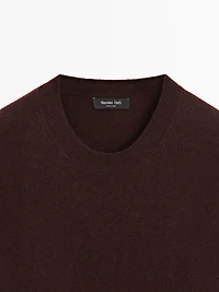 Wool blend crew neck sweater