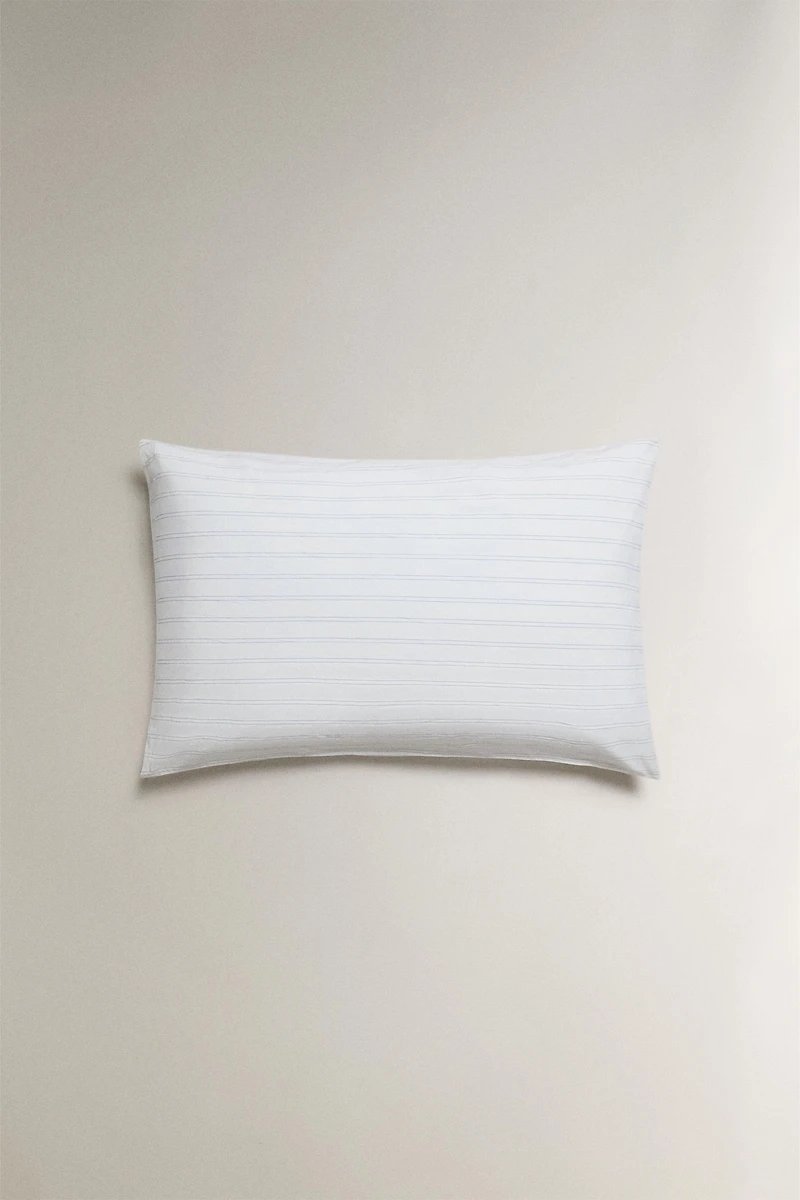 DOUBLE STRIPE COTTON PERCALE PILLOWCASE