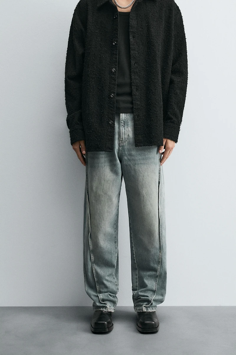 BAGGY FIT JEANS WITH SEAMS