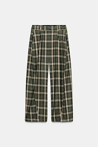 PLAID WOOL PANTS ZW COLLECTION