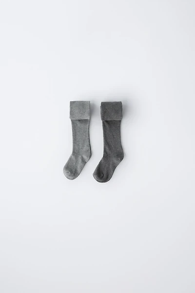 TWO-PACK OF PLAIN TIGHTS