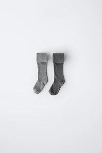 TWO-PACK OF PLAIN TIGHTS