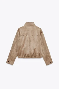 FAUX SUEDE JACKET