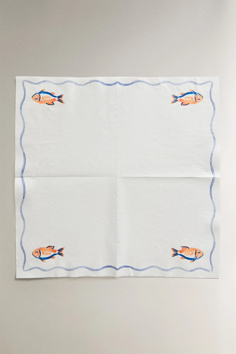 FISH PAPER NAPKINS (PACK OF 20)