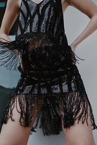 JUPE À FRANGES ET PAILLETTES