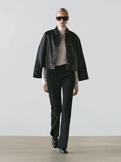 Flared trousers with pocket