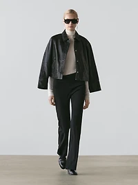 Flared trousers with pocket