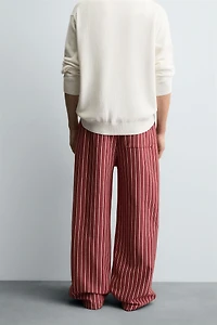 STRIPED RELAXED FIT PANTS