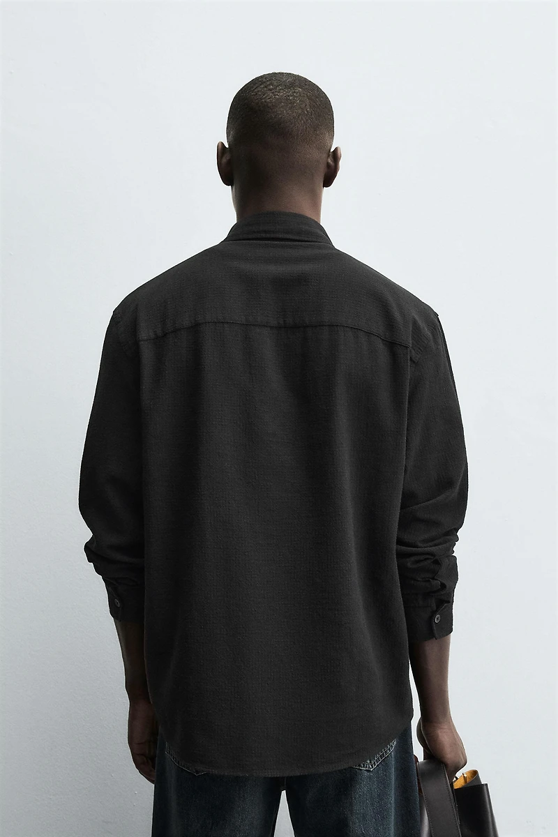 TEXTURED CHECKERED SHIRT