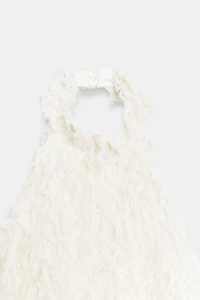 FRINGED KNIT MINI DRESS