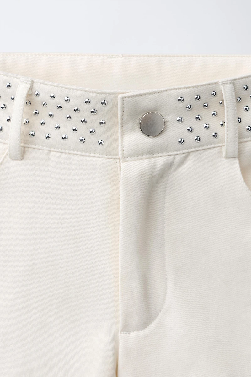 STUD AND STAR DETAIL SHORTS