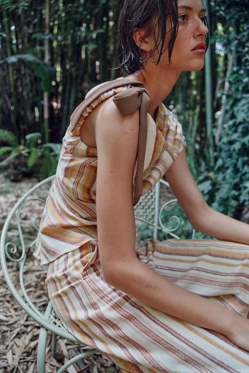 LINEN STRIPED TOP