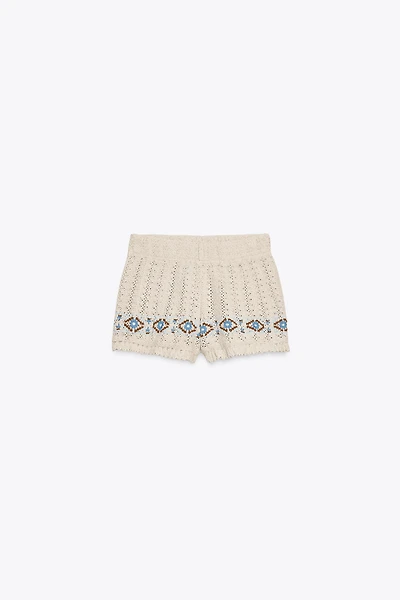 SHORT CROCHET BRODÉ