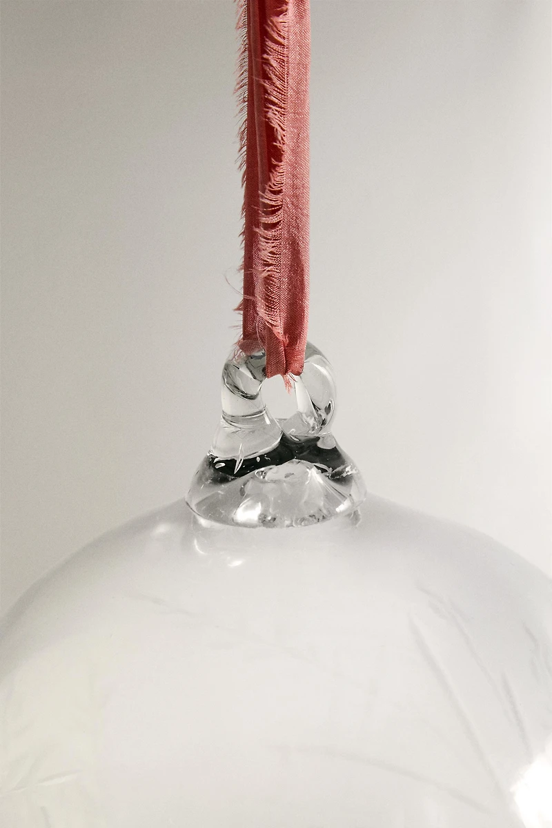 GLASS CHRISTMAS TREE BALL ORNAMENT