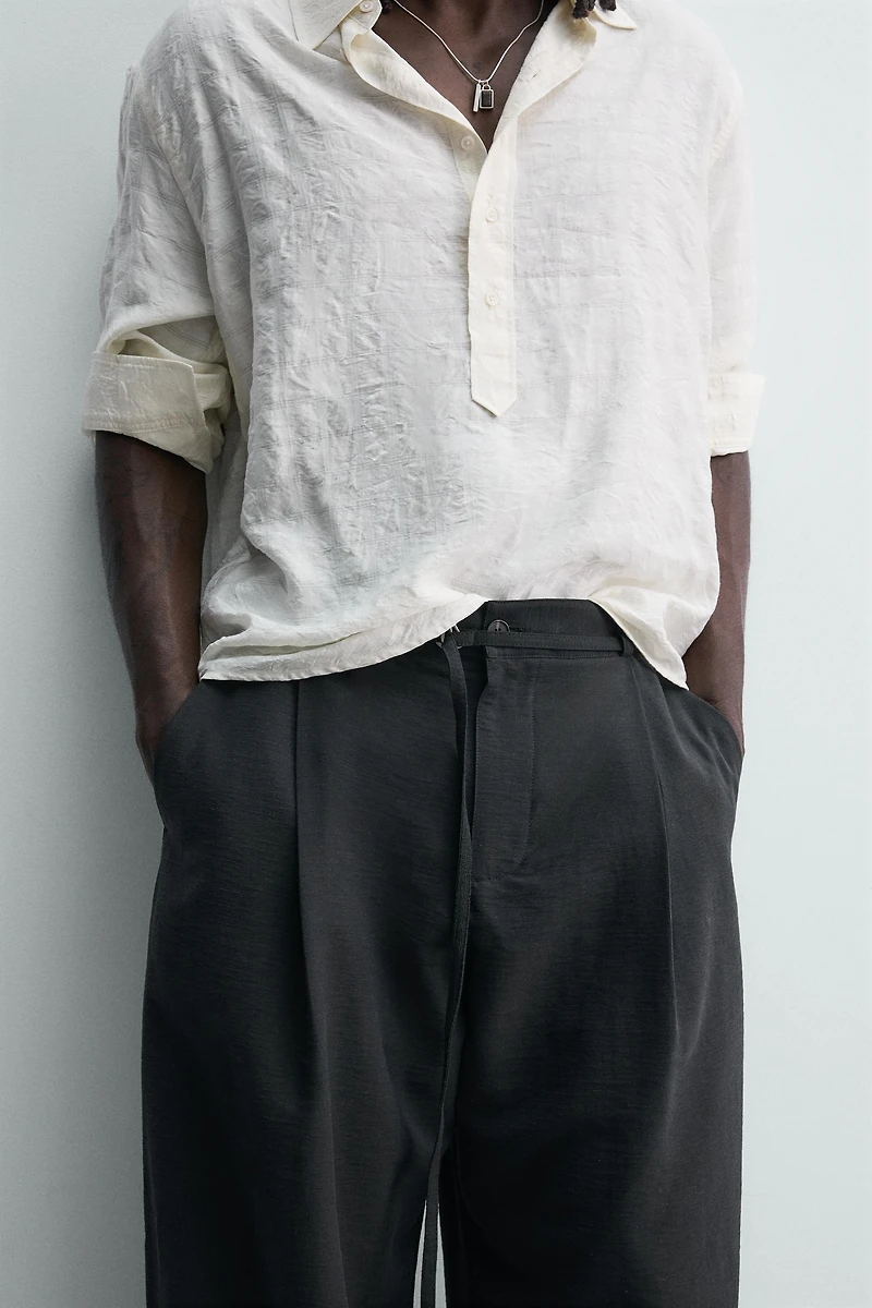 PANTALON BALLON FIT PLIS CEINTURE