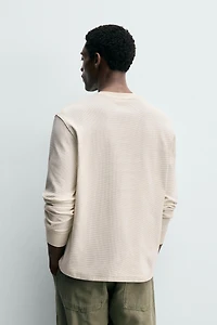 WAFFLE TEXTURED NUMBER T-SHIRT