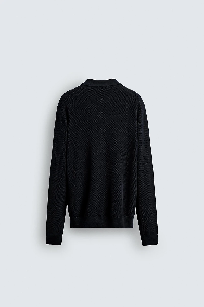 COTTON LYOCELL KNIT POLO SHIRT