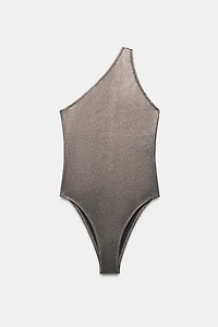 MAILLOT DE BAIN MÉTALLISÉ ASYMÉTRIQUE