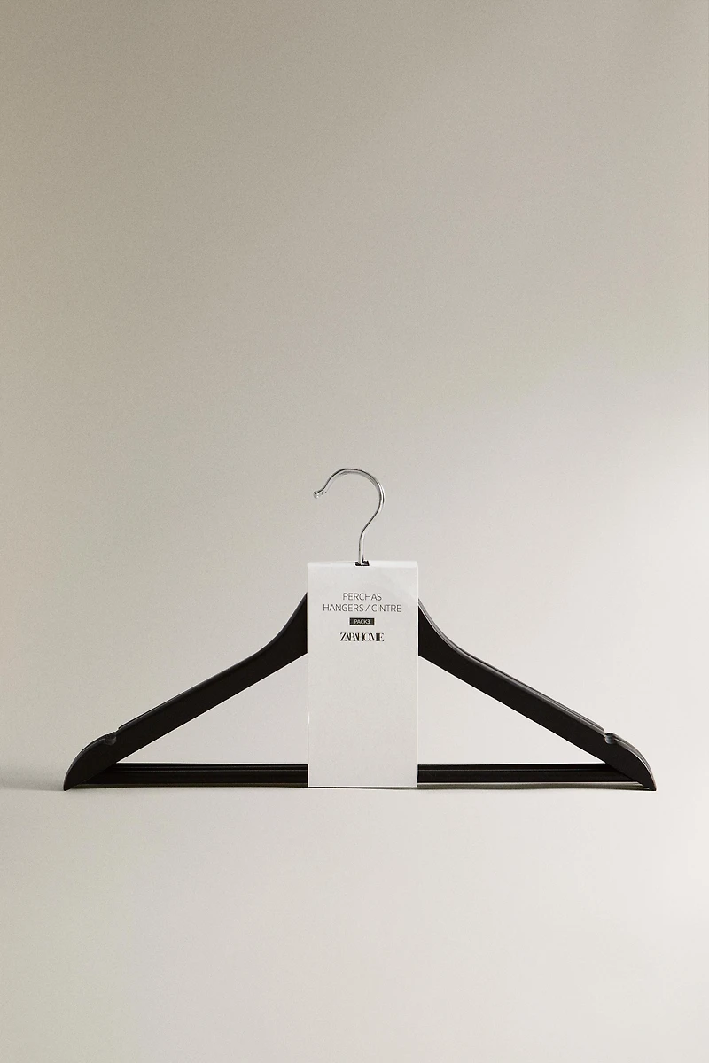 LACQUERED WOODEN HANGER (SET OF 3)