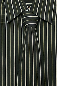 ZW COLLECTION FLOWY STRIPED TIE SHIRT