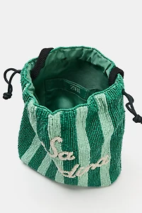 BEADED BUCKET BAG