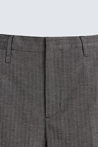 HERRINGBONE SUIT FLARE FIT PANTS