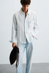 TEXTURED STRIPED SHIRT