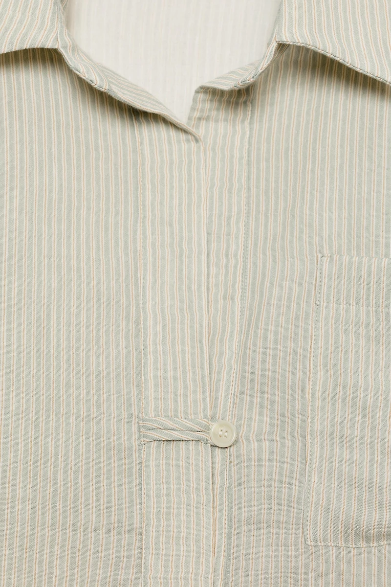 CHEMISE ASYMÉTRIQUE À RAYURES ZW COLLECTION